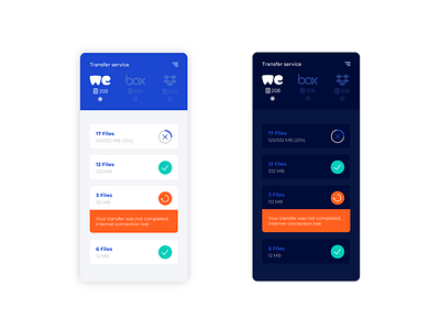 File transfer aggregator app 011 box daily ui dailyui dailyuichallenge dark dropbox file upload files filesharing transfer wetransfer white