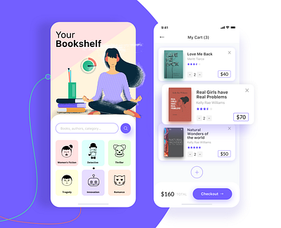 Your Bookshelf android app appdesign book creative design designer digitalmarketing ios iphone marketing reading app socialmedia ui uidesign ux web webdesign website