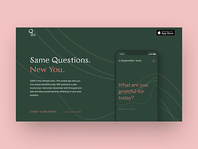 Q365 Website animation app app design design diary homepage journal landing q365 ui web website