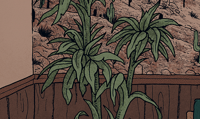Work in Progress album art arizona cactus desert leaves photoshop plant room southwest texture wip work in progress