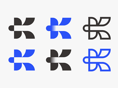 K Monogram Logo Exploration (Kaufer Logo) app branding business logo exploration icon letter logo logomark logotype modern logo monogram