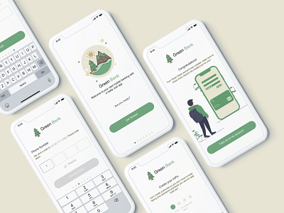 Onboarding Bank App app bank flat minimal onboarding screen steps ui ui design ux visual