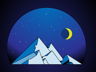 Mountain Night adobe art design digital digital illustration digital illustrator illustrator vector