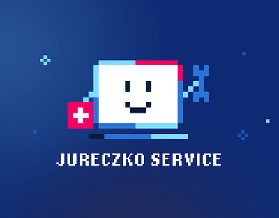 Jureczko Computer Service abstract branding design illustration logo photoshop pixel pixelart