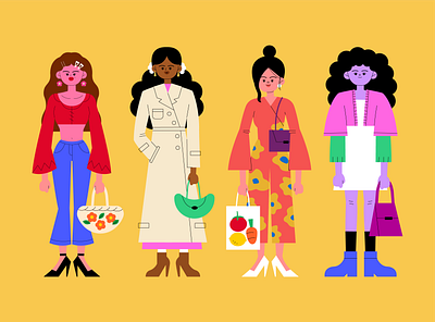 Fashion street #4 animation character design girl graphic icon illustration infographic love ui vector