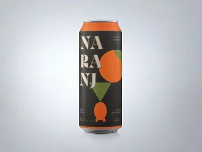 NARANJ - Label for an Orange Stout by Matera and Avant-Garde beer label orange quebec stout