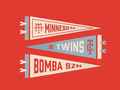 Minnesota Twins baseball creative design dribbble dribbbleweeklywarmup graphicdesign illustration minnesota mn monogram pennant sports twins type typogaphy vector weeklywarmup