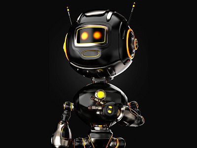 Humanoid Robot Pose 3d character design humanoid robot illustraion robot