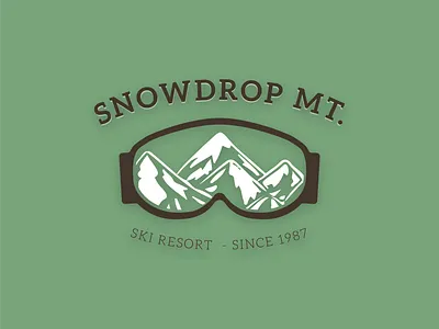 Ski Mountain Logo dailylogochallange dailylogochallenge logo mountain ski resort skiing snowboarding
