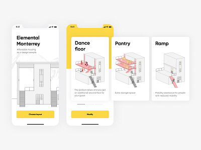 Elemental Monterrey app bhsad bhsadmad design iambritankastudent illustration mad6 minimal ui vector