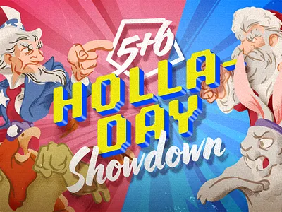 56 Holla-Day Showdown Theme Night 4th of july easter bunny holiday showdown illustration santa small groups street fighter student ministry thanksgiving throwdown uncle sam