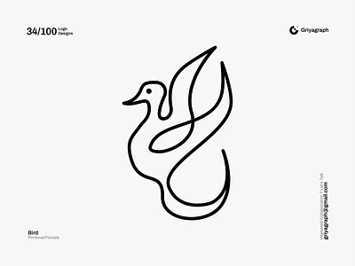 Bird Logo animal bird branding color creative design flat fly graphic icon idea identity line logo minimal modern rounded simple symbol vector