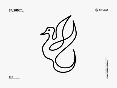 Bird Logo animal bird branding color creative design flat fly graphic icon idea identity line logo minimal modern rounded simple symbol vector