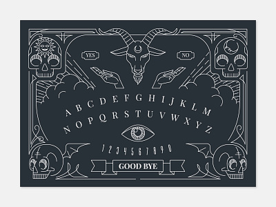 ouija board black lineart occultism ouija ouija board skull vector white