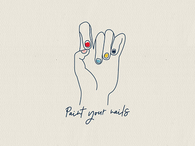 Paint Your Nails fingernails hand illustration nail polish nails paint self care