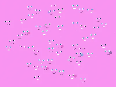 Cactus faces cactus design eyes friday happy illustration mouth pink smile vector