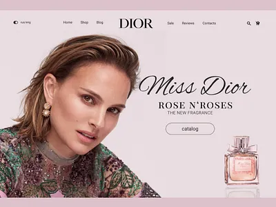 dior parfume branding design typography ui ux web website