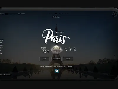 IFE / In Flight Entertainment design digital dashboard hmi ife in flight entertainment interactive interface ui