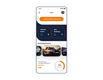 Car Rental Mobile App africa app car clean colors dashboad hire lend location mobile profile ratings rental ui ux vehicles