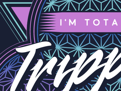 Trippin 80s design graphic illustrator type vector