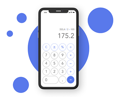 Calculator — daily UI 004 004 app calculator clean concept daily daily 100 challenge daily ui dailyui design minimalism mobile ui ux