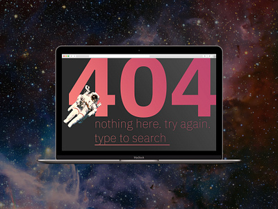 Daily UI :: 008 - 404 Page 404 dailyui dailyui008 dailyuichallenge error photoshop space