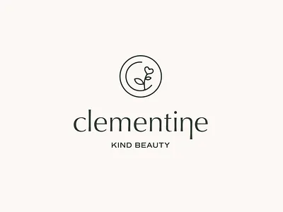 Clementine Kind Beauty Logo beauty botanical brand design branding branding design feminine floral logo logo logo design mark minimal skincare symbol typography wordmark