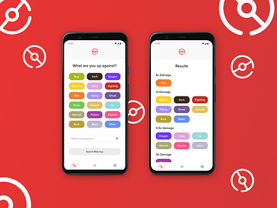 Pokemon Type Matchup app figma mobile mobile design pokemon pokemon app pokemon matchup product design thano ui ux video games ysdn