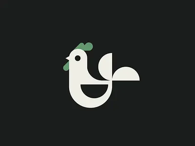 Hot (Dead) Chicken animal animation chicken flat geometric icon illustration