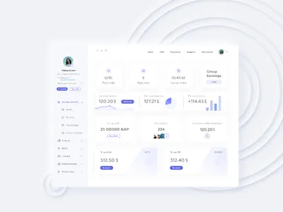 Dashboard CPA ux dashboard blue app ui clean