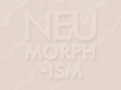 Neumorphism monocolor neumorphism raised