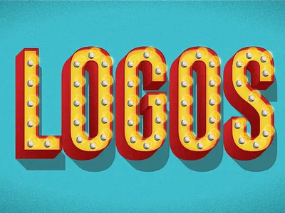 The bright lights of logo design 3d art art deco austin texas big branding bulb bulbs city design graphic design illustration lights logo maker shading sign signage texture typography