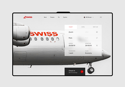 SWISS Airlines Concept Design airline interaction interface minimal minimalistic typography ui ux uidesign web web design