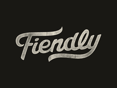 Fiendly Logo Revival black fiend fiendly handlettering lettering logo script