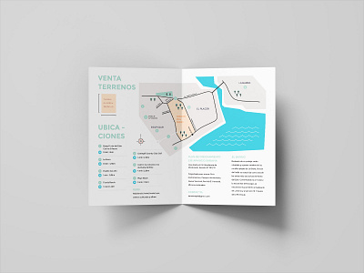 Brochure design brochure design clean graphic design illustration map pastel colors print design two fold