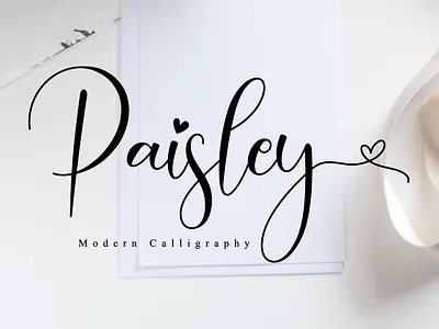 Paisley Script beautiful font blogger font calligraphy custom font elegant font fashion font feminine font font for logos handmade handwritten font heart font heart swashes instagram font logo font lovely font modern calligraphy modern font romantic font script trendy font