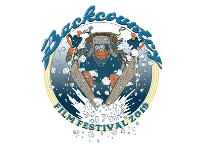Backcountry Film Festival branding illustration typography