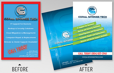 Event card layout before and after before and after branding brochure design layout design postcard design