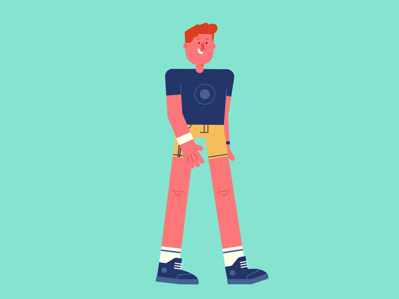 Character | Walk Cycle 2d ae after effects animation character design illustration motion walkcycle wip