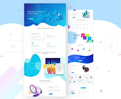 website home creative website graphic design illustraion illustration isometric isometric design isometric website landing ui website design