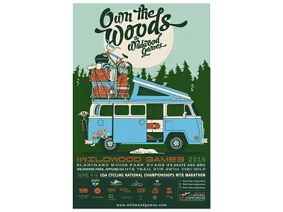 Wildwood Games design illustration poster artwork typography