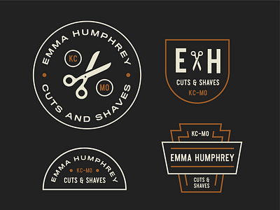 Logo Exploration barber branding design haircut icon logo shave two tone type typography vector