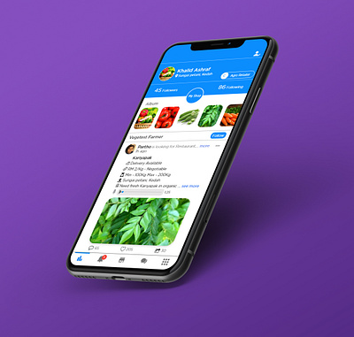 Social Media app for farmer adobe xd app app design branding clean ui farmer figma graphic design mobile ui online shop social media social network ui ui design uiux user experience ux uxdesign