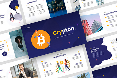 Crypton - Cryptocurrency & Blockchain PowerPoint Template bank banking bit bitcoin business cash coin commerce concept crypto cryptography currency digital electronic ethereum exchange finance financial internet market