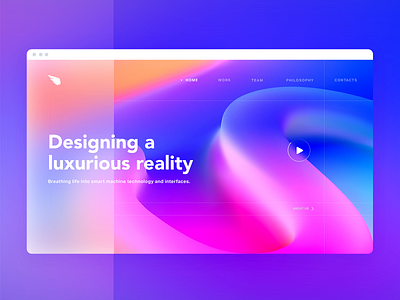 Colorful web site UI 3d 3d art animation art c4d color home icon illustraion illustration landing main motion page ui web webdesign website website design