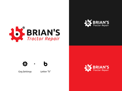 Brian's Tractor Logo Concept automation automotive b logo brand identity branding icon logo logo design logodesign logotype new repair shop tractor typography vector