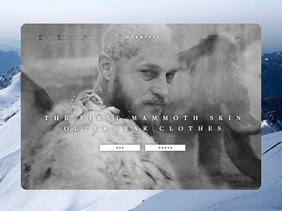 UI - Mammoth Skin Outerwear animal creative design designer ecommerce experiment icons interactive landing page logo ui uidesign ux viking webdesign website design