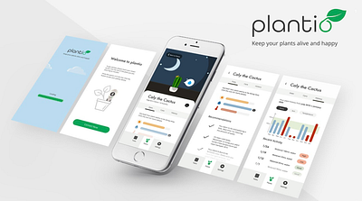 Plantio, Plant Health Tracker analytics app mobile app motion design ui ux