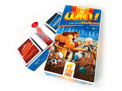 Board Game: Win! board game cartoon character cover cover art game gaming illustraion packaging print win