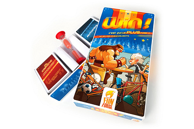 Board Game: Win! board game cartoon character cover cover art game gaming illustraion packaging print win